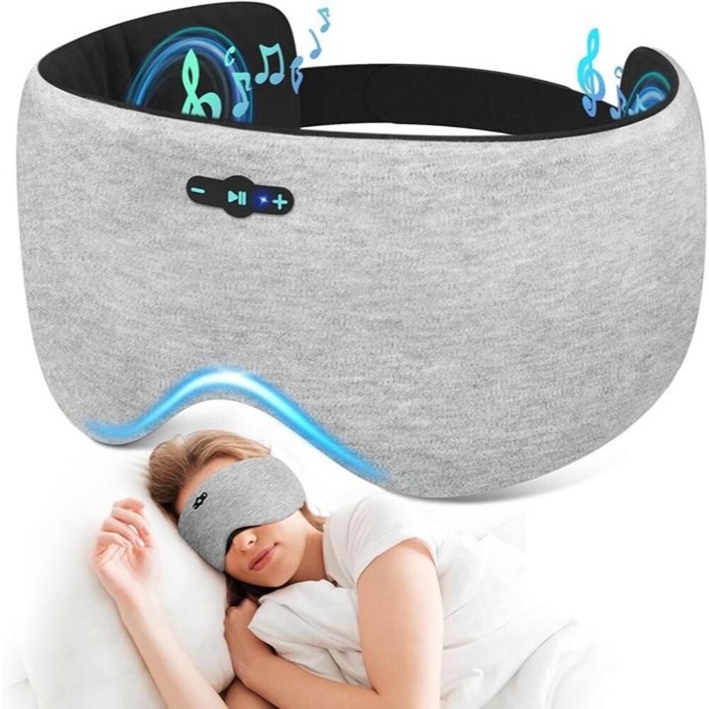 Sleep Mask with Headphones Bluetooth 6.0, 20H Playtime Sleeping Headphones